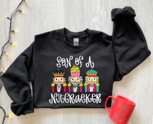 vintage christmas nutcracker t shirt for women with faux sequin design funny holiday shirt for christmas celebrations gc9mn scaled