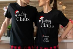 vintage christmas pregnancy announcement shirts for couples with maternity reveal design and unique holiday theme 3kruv