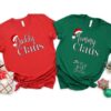 vintage christmas pregnancy announcement shirts for couples with maternity reveal design and unique holiday theme qoosl