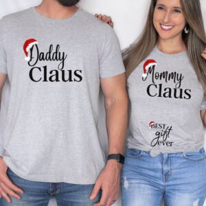 vintage christmas pregnancy announcement shirts for couples with maternity reveal design and unique holiday theme yzh5b