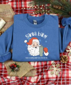 vintage christmas santa sweatshirt for women retro santa claus design funny holiday apparel for xmas celebrations qjbos scaled