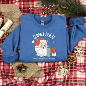 vintage christmas santa sweatshirt for women retro santa claus design funny holiday apparel for xmas celebrations qjbos scaled