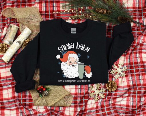 vintage christmas santa sweatshirt for women retro santa claus design funny holiday apparel for xmas celebrations t3awd scaled