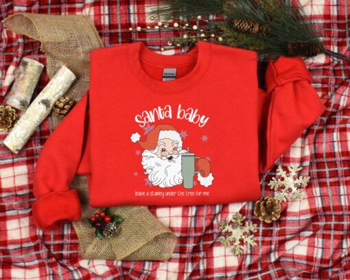 vintage christmas santa sweatshirt for women retro santa claus design funny holiday apparel for xmas celebrations wmwnb scaled