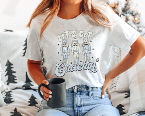 vintage christmas shirt lets get crackin nutcrackers tee with retro design for holiday celebrations and festive gatherings qqgmy