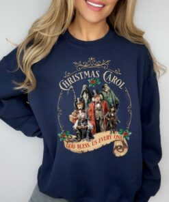 vintage christmas shirt a christmas carol sweatshirt featuring scrooge and marley retro bookish dickens design tnifw