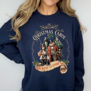 vintage christmas shirt a christmas carol sweatshirt featuring scrooge and marley retro bookish dickens design tnifw