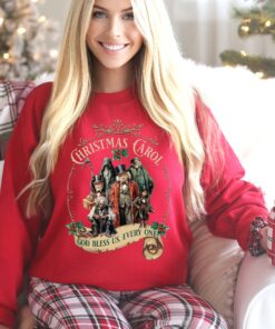 vintage christmas shirt a christmas carol sweatshirt featuring scrooge and marley retro bookish dickens design yg985