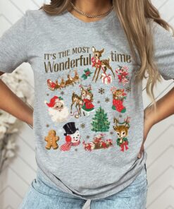 vintage christmas shirt featuring santa and snowman retro design for holiday apparel cmrjs scaled