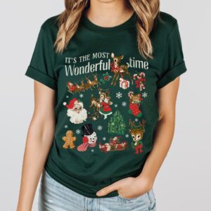 vintage christmas shirt featuring santa and snowman retro design for holiday apparel efhep scaled