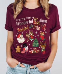 vintage christmas shirt featuring santa and snowman retro design for holiday apparel jzfdh scaled