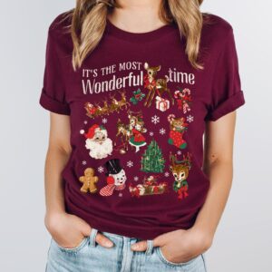 vintage christmas shirt featuring santa and snowman retro design for holiday apparel jzfdh scaled