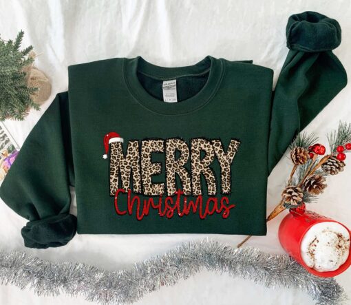 vintage christmas shirt for women with leopard print design and merry christmas graphic 0jpew scaled