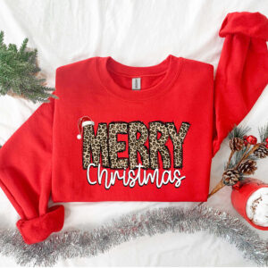 vintage christmas shirt for women with leopard print design and merry christmas graphic 2dage scaled