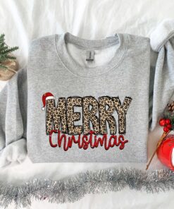 vintage christmas shirt for women with leopard print design and merry christmas graphic figrj scaled