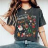 vintage christmas shirt with santa snowman reindeer doodle design for holiday apparel and retro style celebrations 8maum