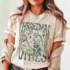 vintage christmas skeleton t shirt for women spooky xmas graphic tee with unique design and fun holiday vibes plroz