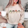 vintage christmas snowman sweatshirt retro crewneck top for winter apparel oversized design for holiday celebrations and casual wear oxkwy