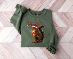 Vintage Christmas Squirrel T Shirt with Fun Design and Colorful Lights for Holiday Celebrations