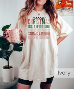 vintage christmas sweater retro santa claus crewneck with checkered design for holiday parties and new year celebrations ubfab