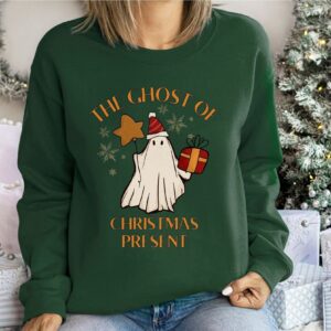 vintage christmas sweater with funny ghost design for women ugly christmas sweatshirt for holiday celebrations kyxvb