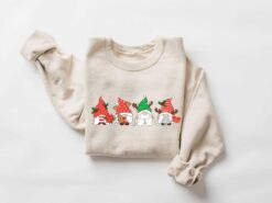vintage christmas sweater with funny gnomes and ghosts design for women ideal for holiday gatherings and winter celebrations cibbm