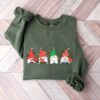 vintage christmas sweater with funny gnomes and ghosts design for women ideal for holiday gatherings and winter celebrations mjnuq