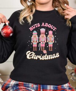 vintage christmas sweatshirt nuts about christmas design funny retro winter tee with nutcracker theme ewzzx scaled