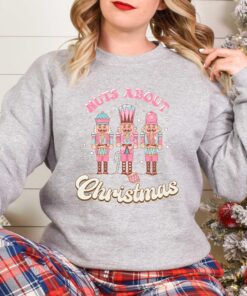 vintage christmas sweatshirt nuts about christmas design funny retro winter tee with nutcracker theme mz4ql scaled