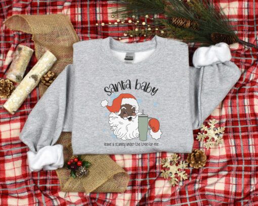 vintage christmas sweatshirt african santa design for family gatherings comfortable black santa shirt di1od scaled