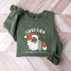 vintage christmas sweatshirt african santa design for family gatherings comfortable black santa shirt eurst scaled