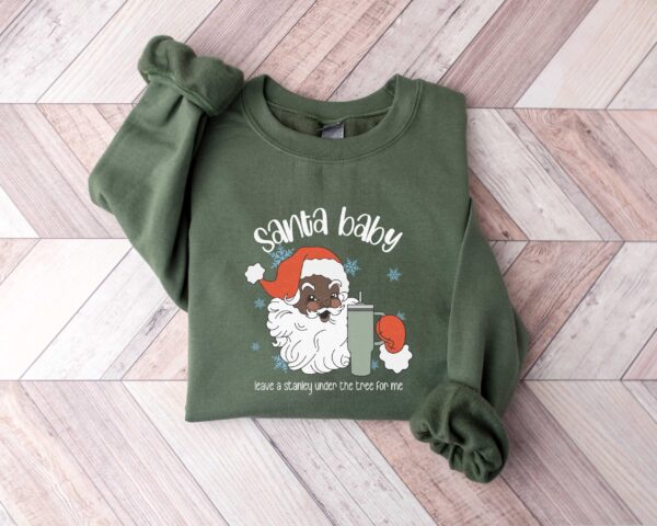 vintage christmas sweatshirt african santa design for family gatherings comfortable black santa shirt eurst scaled