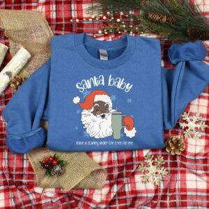 vintage christmas sweatshirt african santa design for family gatherings comfortable black santa shirt fc0yc scaled