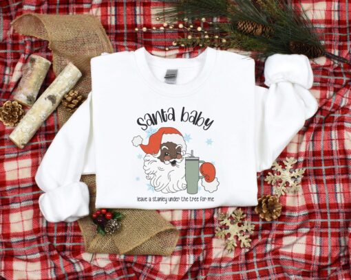 vintage christmas sweatshirt african santa design for family gatherings comfortable black santa shirt sbzjc scaled