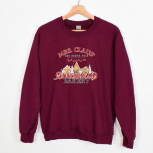 vintage christmas sweatshirt claus gingerbread bakery design with christmas cookies print for holiday celebrations and casual wear ar3xz