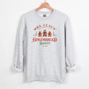 vintage christmas sweatshirt claus gingerbread bakery design with fun cookie print for holiday celebrations and casual wear rskqz