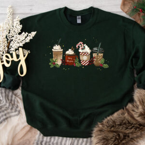 vintage christmas sweatshirt crewneck with fun coffee design for holiday celebrations and cozy winter outfits 2wosg