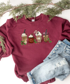 vintage christmas sweatshirt crewneck with fun coffee design for holiday celebrations and cozy winter outfits iisyw scaled