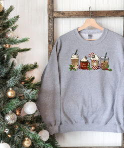 vintage christmas sweatshirt crewneck with fun coffee design for holiday celebrations and cozy winter outfits wrcto scaled