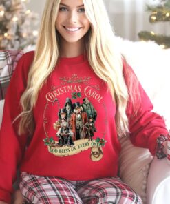 vintage christmas sweatshirt dickens christmas carol design scrooge and marley retro style bookish apparel for holiday celebrations ppc4z