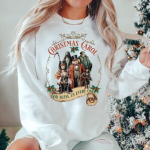 vintage christmas sweatshirt dickens christmas carol design scrooge and marley retro style bookish apparel for holiday celebrations zcipj