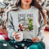 Vintage Christmas Sweatshirt Every Knee Shall Bow Design Featuring Jesus and Nativity Scene for Christian Apparel Enthusiasts
