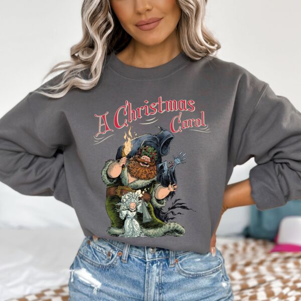 vintage christmas sweatshirt featuring a christmas carol design with scrooge and marley for book lovers and dickens fans c6vpr scaled