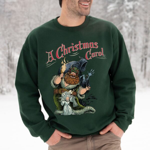 vintage christmas sweatshirt featuring a christmas carol design with scrooge and marley for book lovers and dickens fans tvfxo scaled