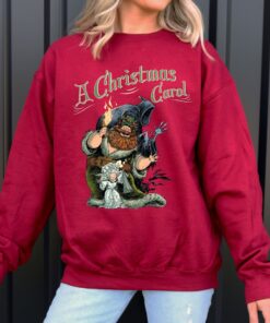 vintage christmas sweatshirt featuring a christmas carol design with scrooge and marley for book lovers and dickens fans xa5kh scaled