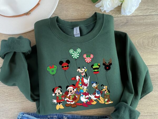 vintage christmas sweatshirt featuring disney mickey and friends for family vacations comfortable t shirt for holiday celebrations qvh1g scaled