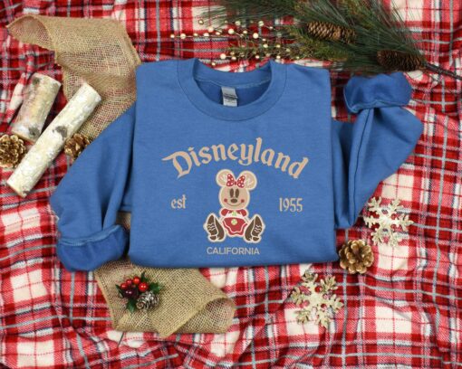 vintage christmas sweatshirt featuring disneyland est 1955 design with mickey and minnie for your holiday trips and cruises c73z9 scaled