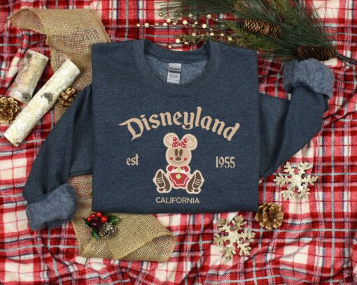 vintage christmas sweatshirt featuring disneyland est 1955 design with mickey and minnie for your holiday trips and cruises iu1cl scaled