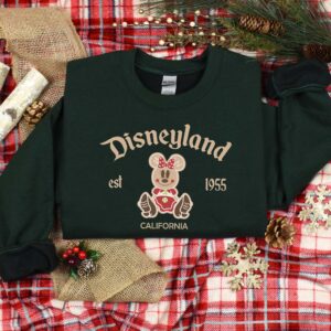 vintage christmas sweatshirt featuring disneyland est 1955 design with mickey and minnie for your holiday trips and cruises teogo scaled