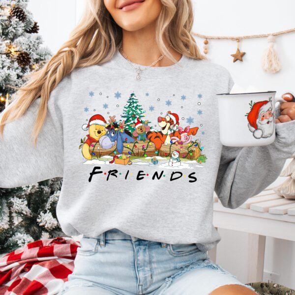 vintage christmas sweatshirt featuring disneys winnie the pooh and friends with christmas tree design for holiday celebrations lo9rl scaled